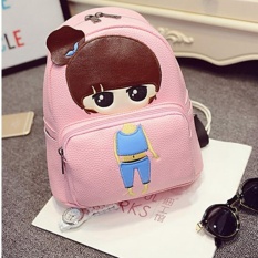 Baru Kartun Gadis Kecil PU Leather Shoulder Bag Cartoon Series Backpack Anak Siswa Bag Little Girl 23 × 13 × 26 Cm-Intl