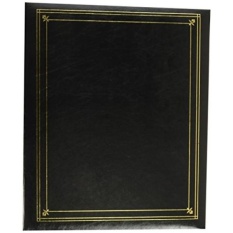 Album Foto Perintis 3 Cincin Penutup Kulit Hitam dengan Aksen Emas Album Foto untuk 4 Oleh 7- Inch, 5 Oleh 7-Inch, dan 8 Oleh 10-Inch Cetakan-Intl