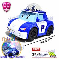 Robocar Poli Car Bump And Go With Music Light Mainan Anak Mobil Robocar Poli Musik Lampu Roy Helly Amber + Free 3 Baterai