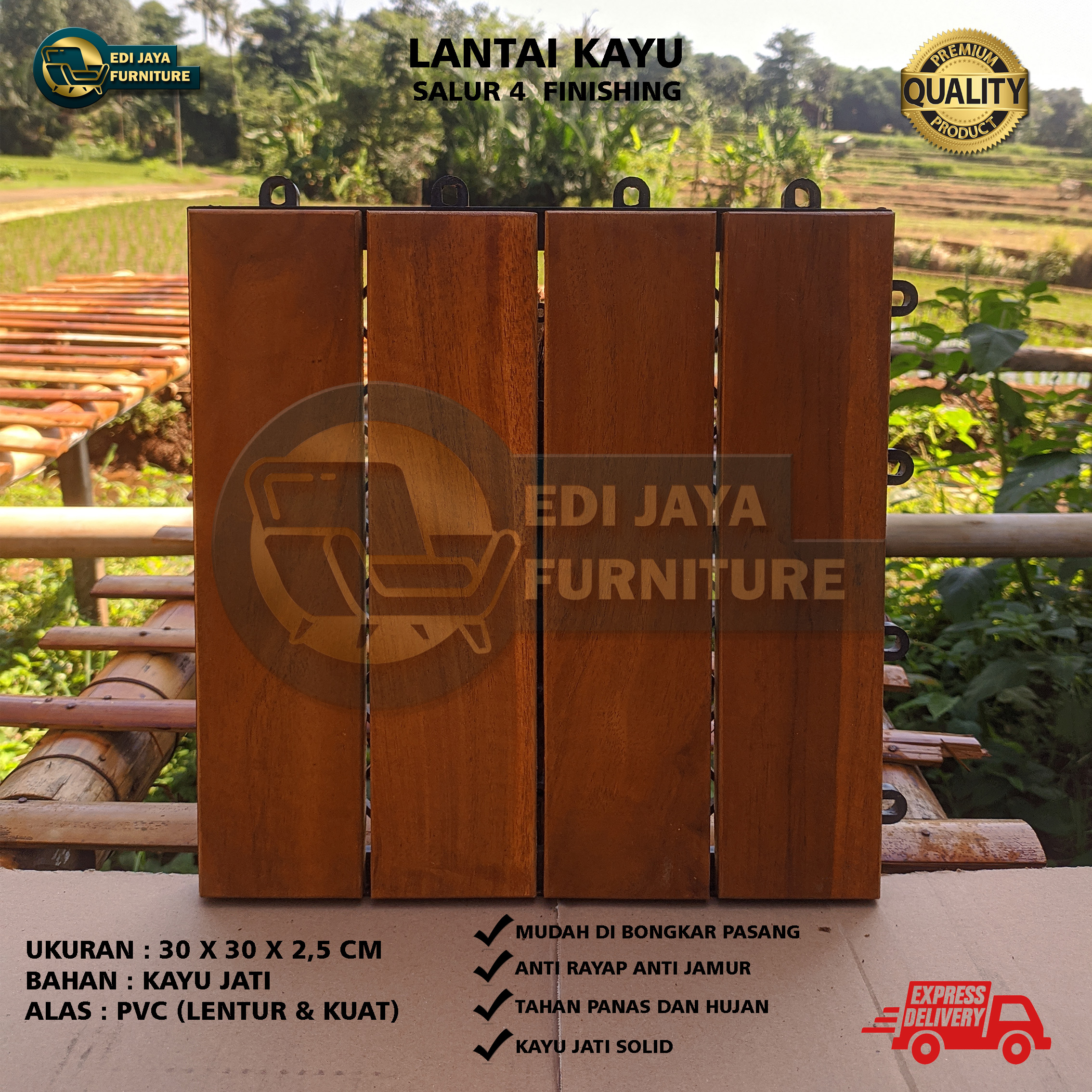 Lantai Kayu Jati Ubin Lantai Deckigntiles Parket X Cm Lazada