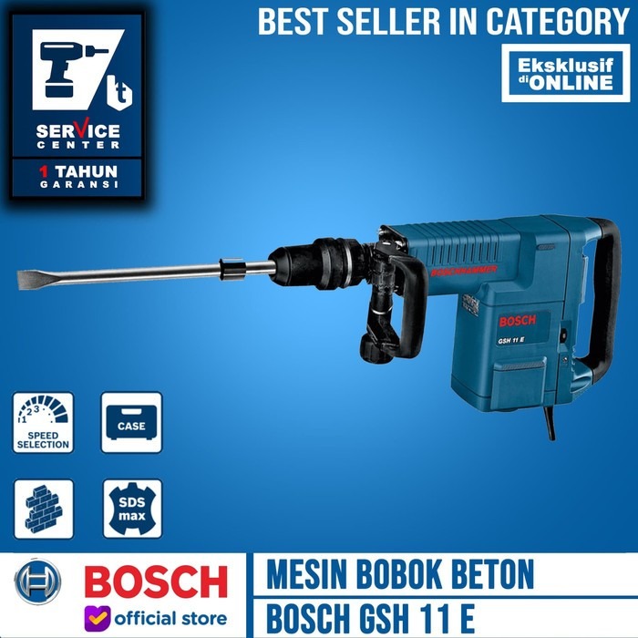 Bosch Mesin Bor Bobok Beton Demolition Hammer Gsh E Gsh E Watt