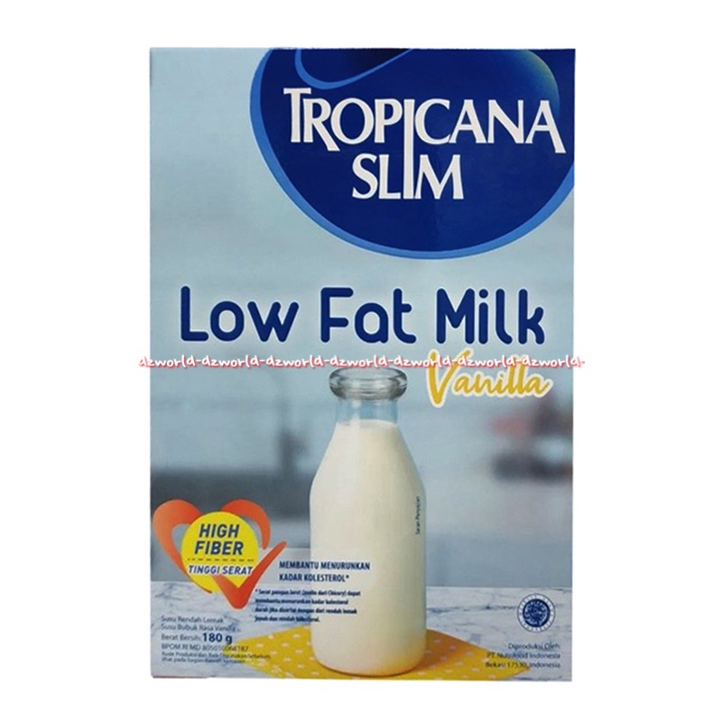 Tropicana Slim Low Fat Milk 180gr Vanilla Susu Tropicana Slim Vanila TS