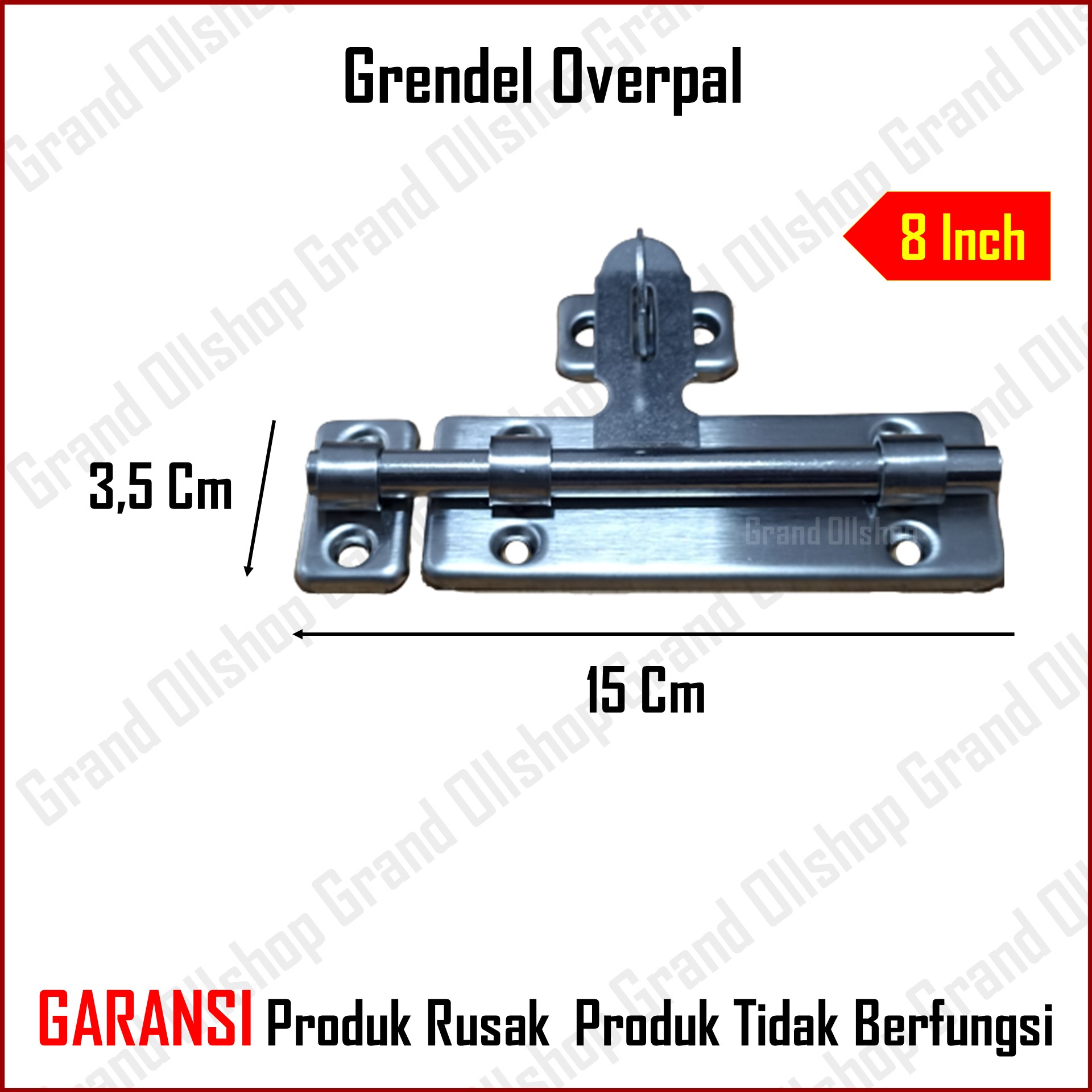 Grendel Overpal Inci In Gembok Gerendel Overval Slot Pengaman Pintu