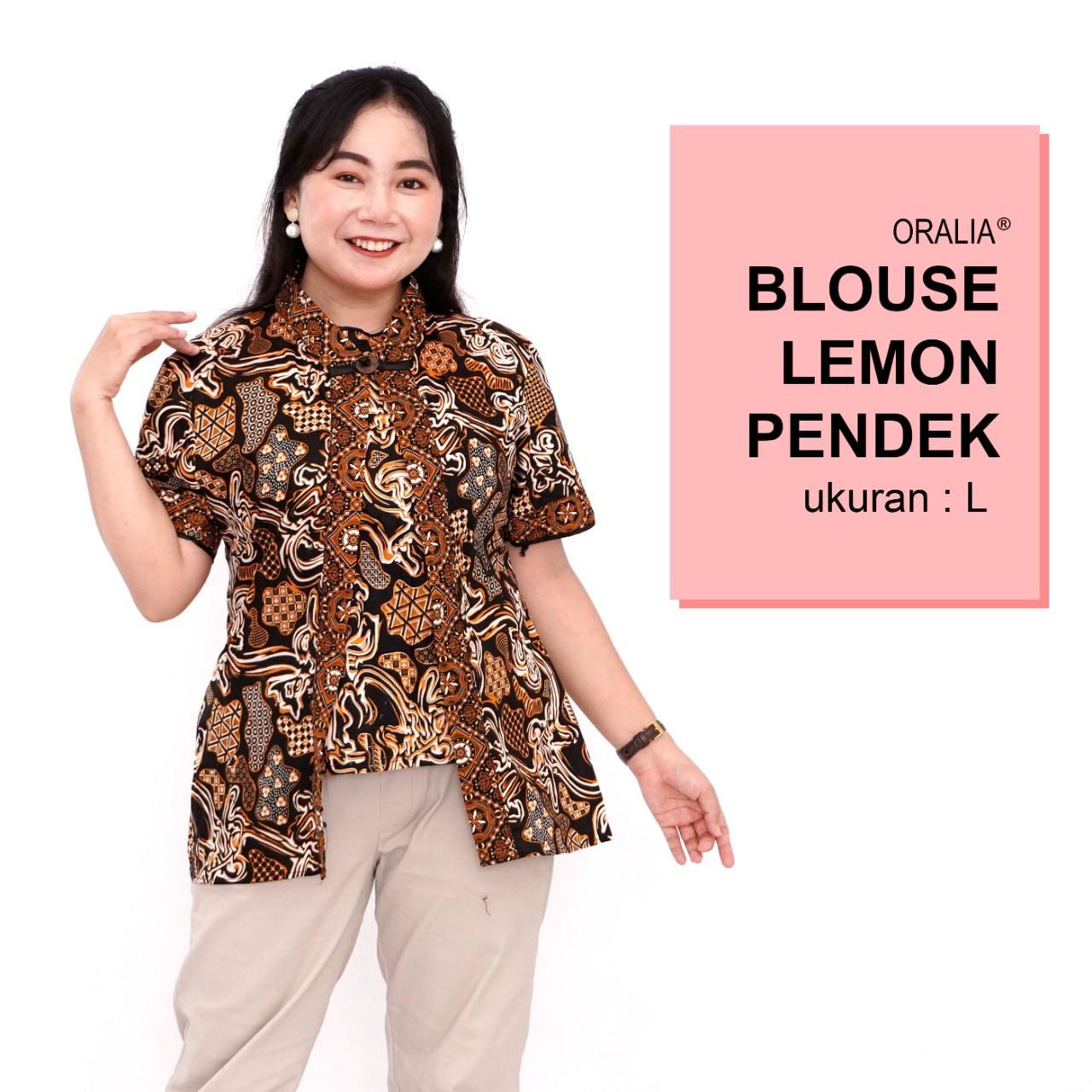 Blouse Big Size Ld Wanita Atasan Batik Jumbo L Xl L L L L L L