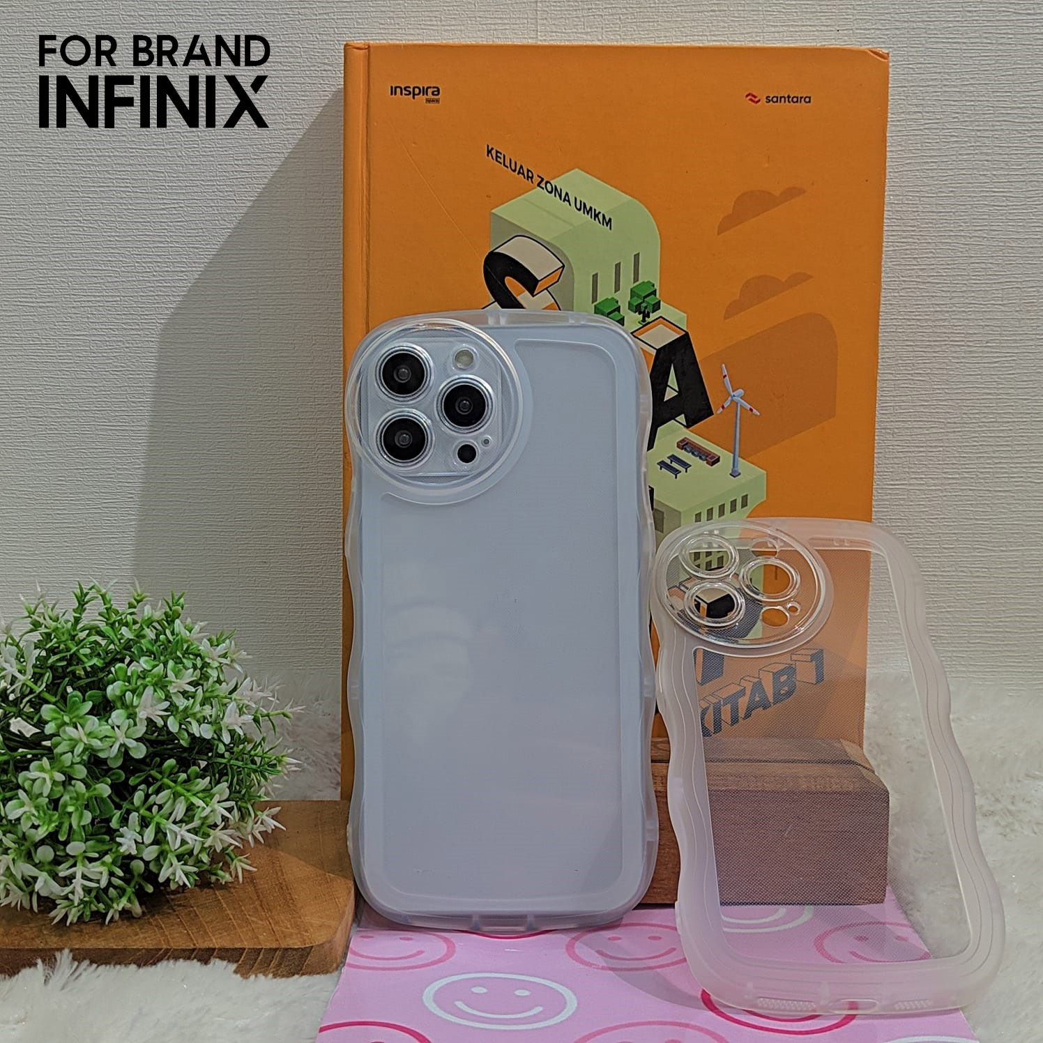 Softcase Gelombang Wave Bening Polos For Infinix HOT 10 Smart 4 Smart