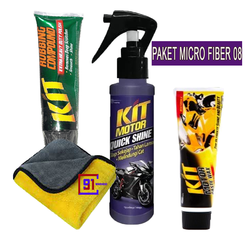 Paket Kit Quick Shine Pengkilap Body Kit Rubbing Compound Kit