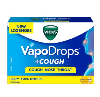 Vicks Vapodrops Cough Honey Lemon Menthol Permen Pelega Tenggorokan