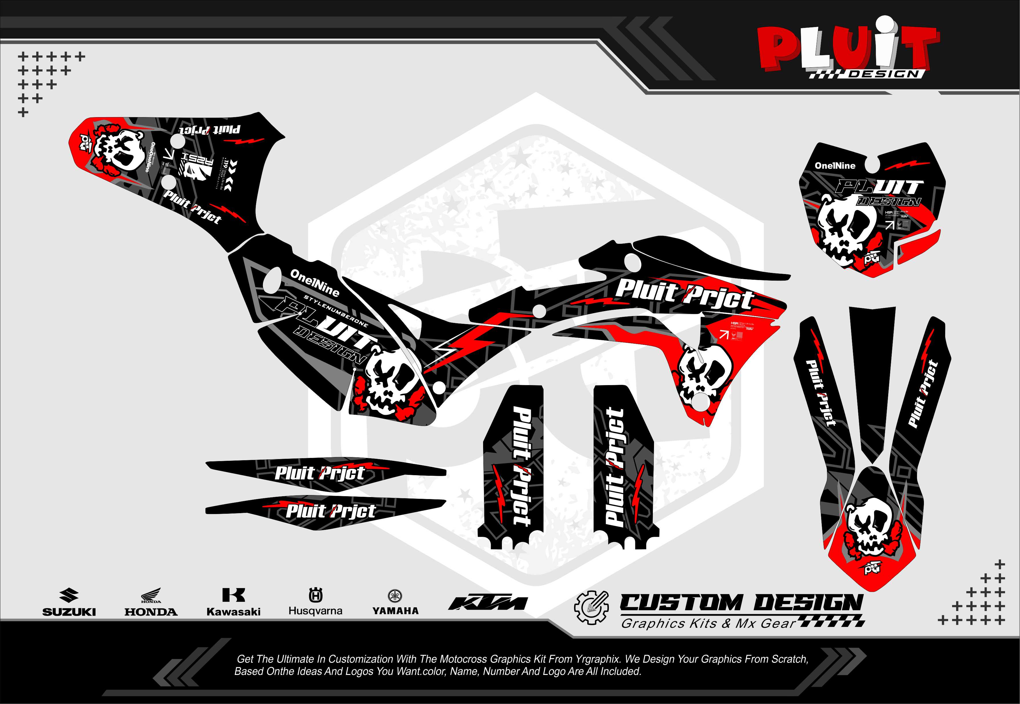 Decal Klx Gordon Full Body Stiker Klx Gordon Full Body Dekal Klx Gordon