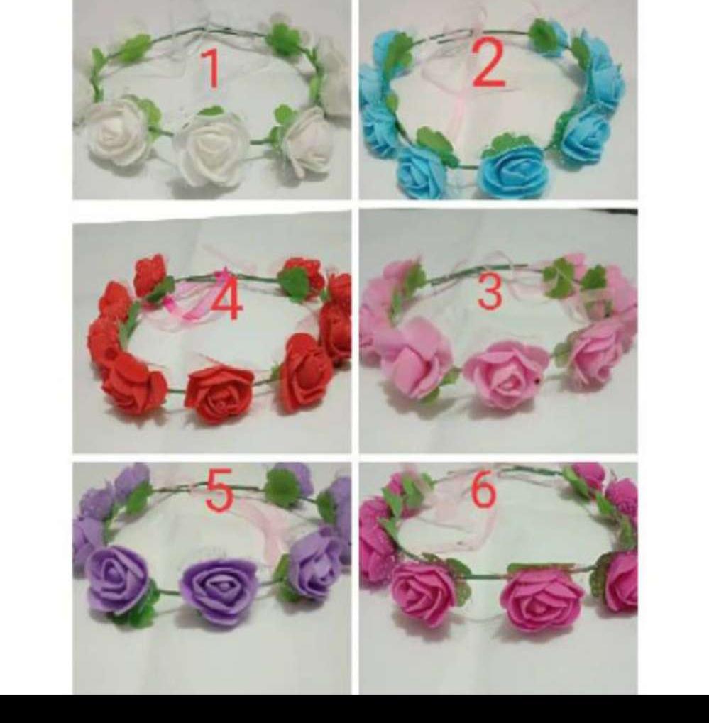 Bando bunga flower crown 04 minimal beli 2 pc yah