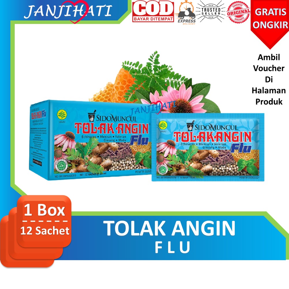 Tolak Angin Flu Sachet Mengatasi Flu Gejala Pilek Batuk Demam Pusing