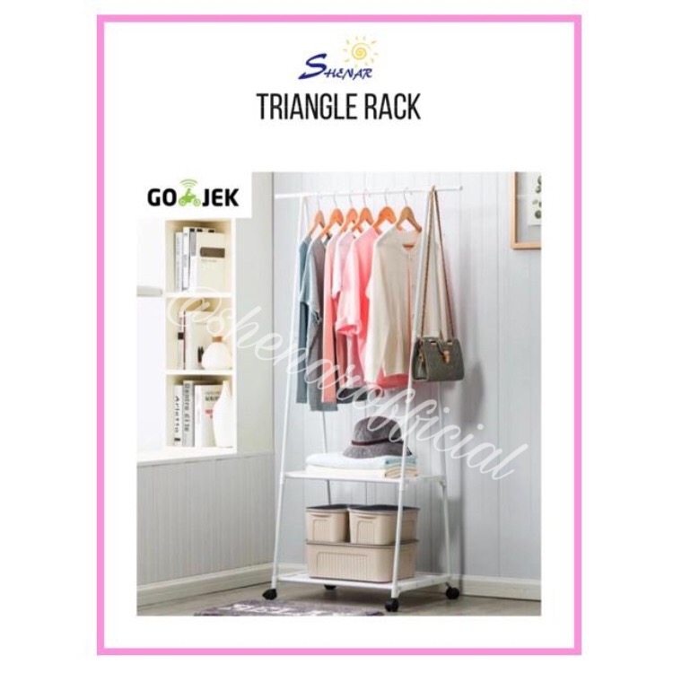 Shenar Triangel Stand Rack Rak Baju Serbaguna Triangle Cloth Rack