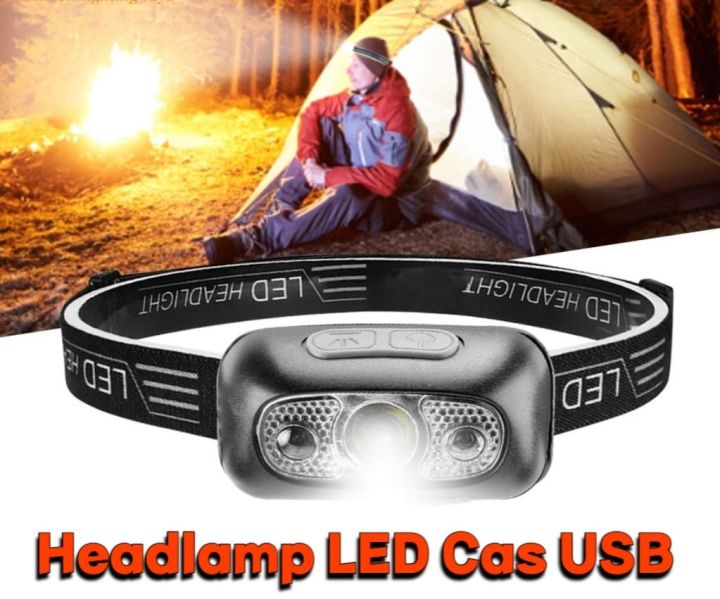 SENTER LED KEPALA MINI COB 35W HEADLAMP RECHARGEABLE SENTER CAS