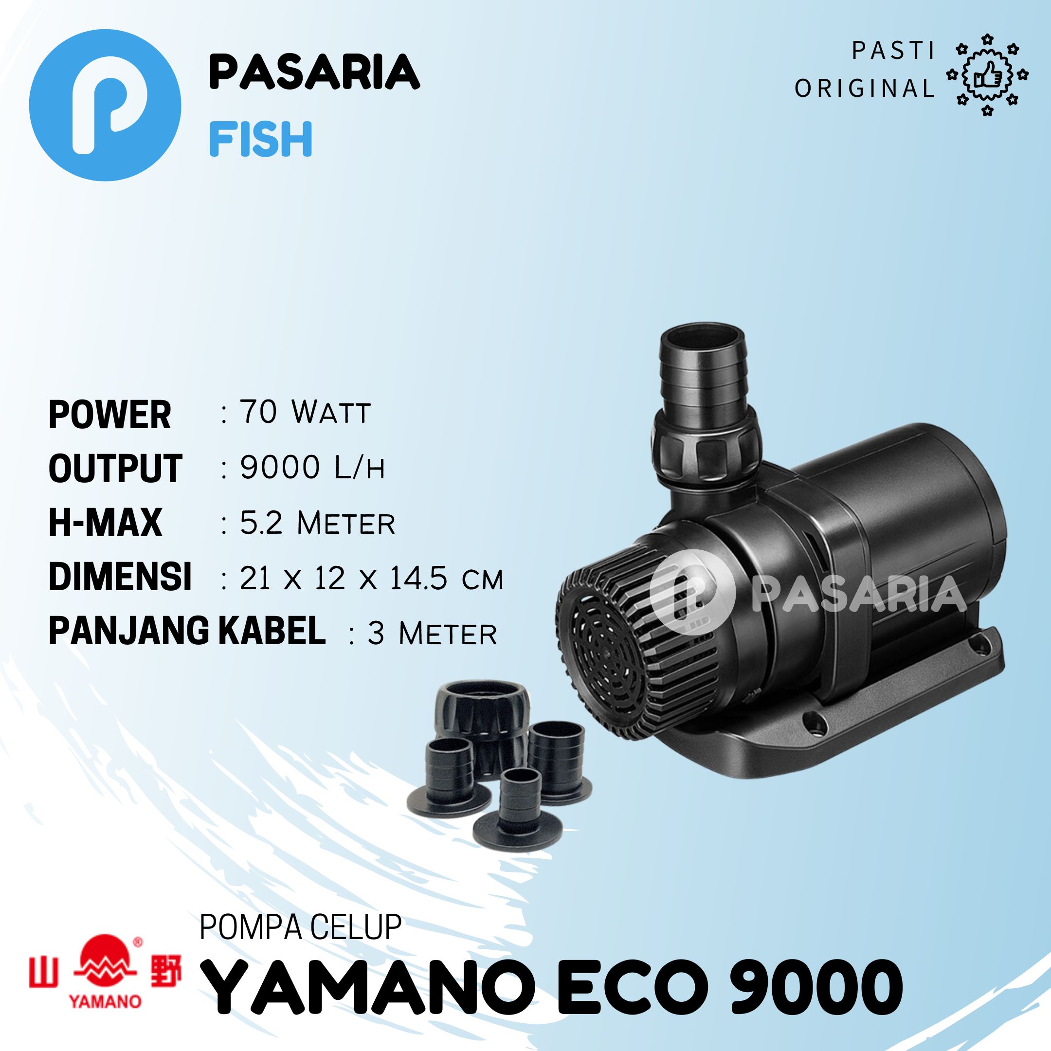 Yamano Eco Eco Pompa Air Celup Yamano Low Watt Pompa Kolam