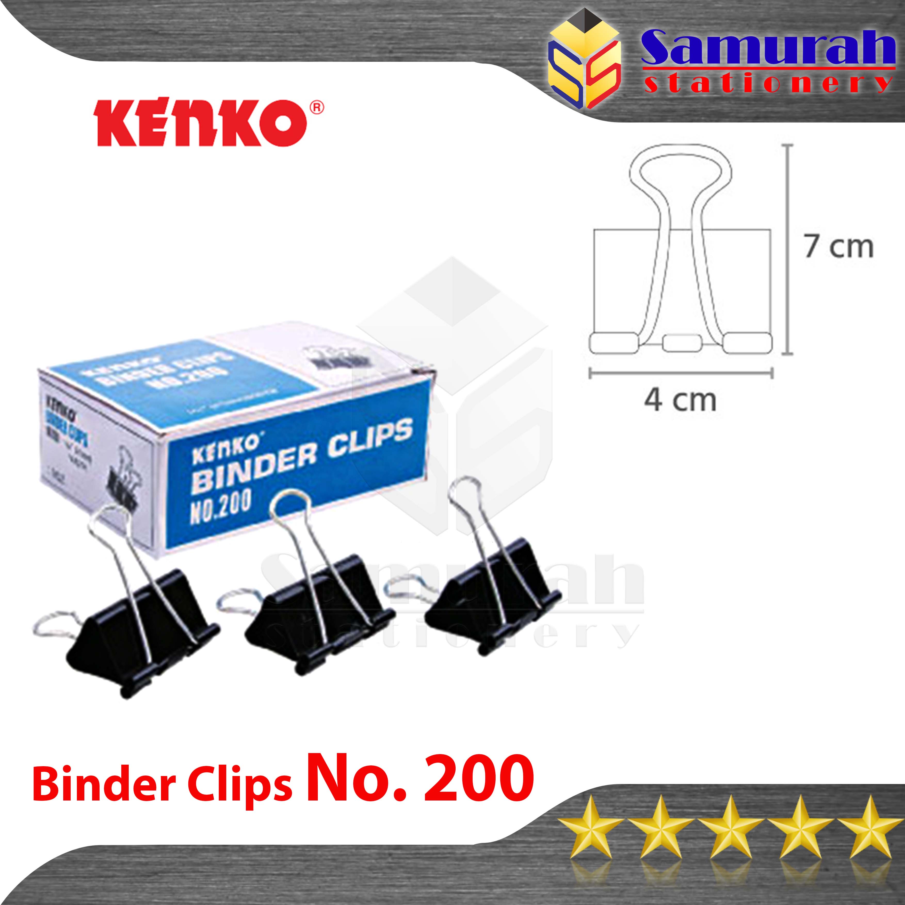 Binder Clips No Kenko Clip Hitam Penjepit No Klip Jepit