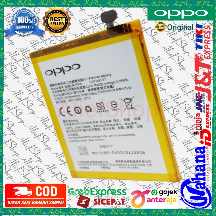 Batrai Oppo NEO 7 A33 F1 BLP605 Batre BLP 605 Baterai Original Battery