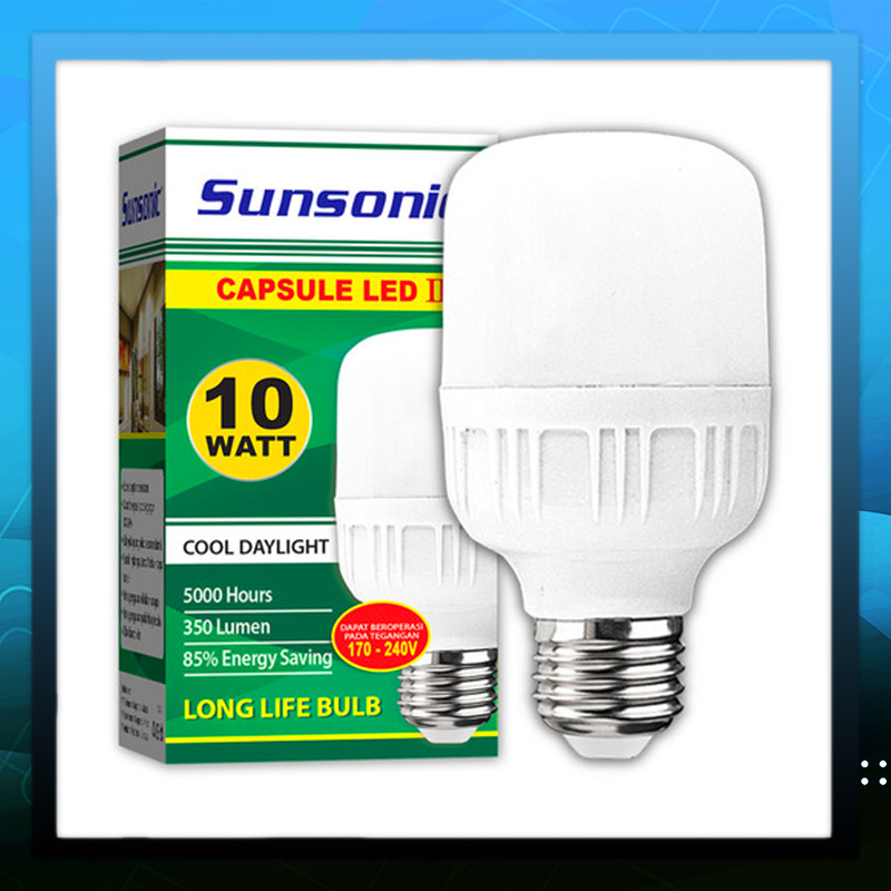 Lampu Sunsonic Led Capsule Kapsul Tabung W Watt Cahaya Putih