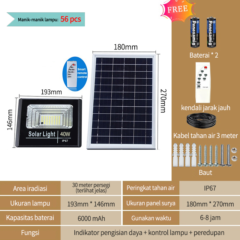 Cod Cheap Warranty Durable Solar Lights Lampu Led Tenaga Matahari