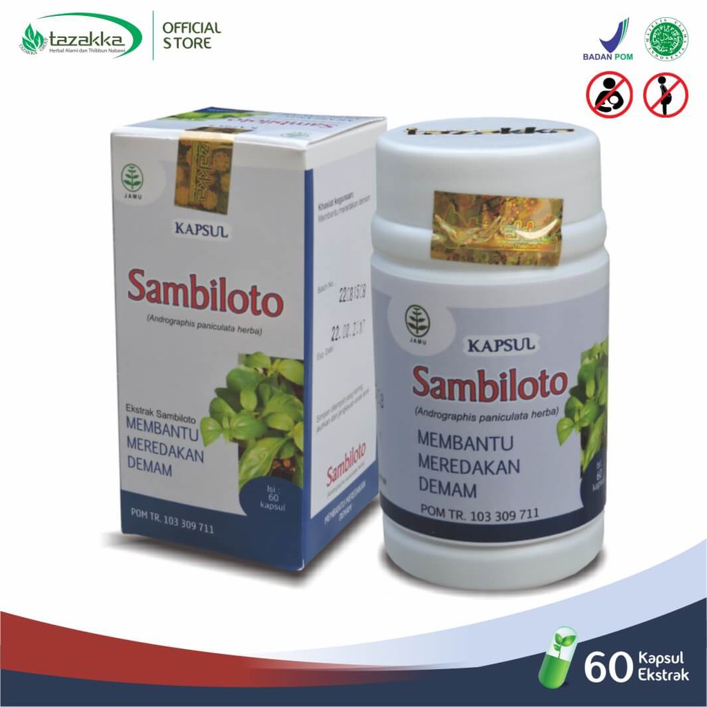 Kapsul Sambiloto Tazakka Obat Herbal Diabet Anti Peradangan Dan Maag 60