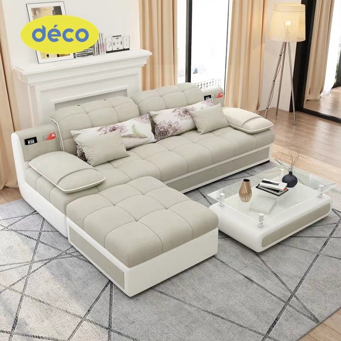 Sofa Minimalis Ruang Tamu Kecil Leter L Desain Terbaru Lazada Indonesia