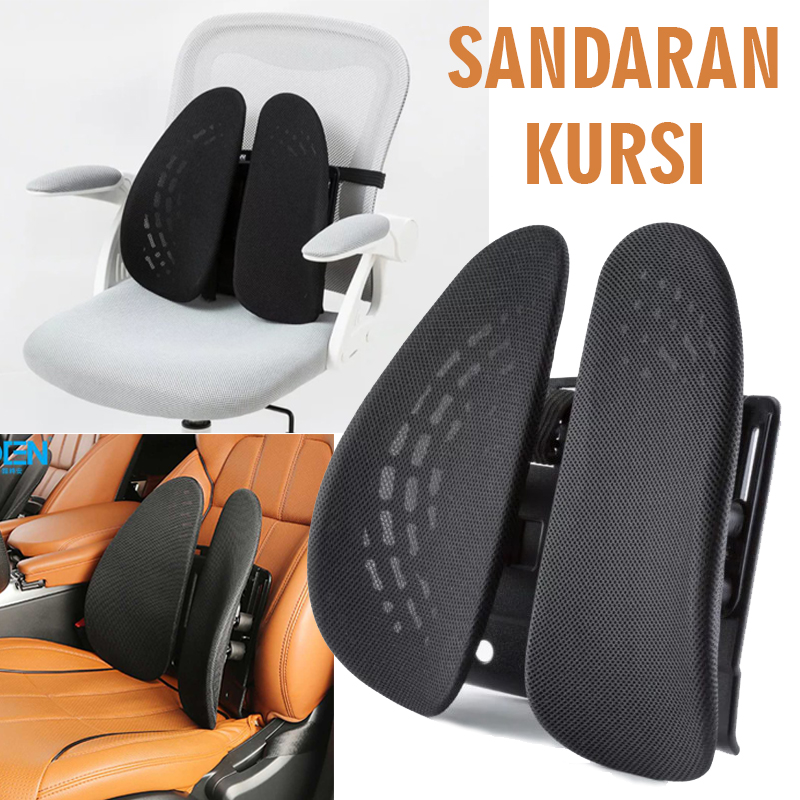 Sandaran Kursi Ergonomic Adjustable Lumbar Back Support Penyangga