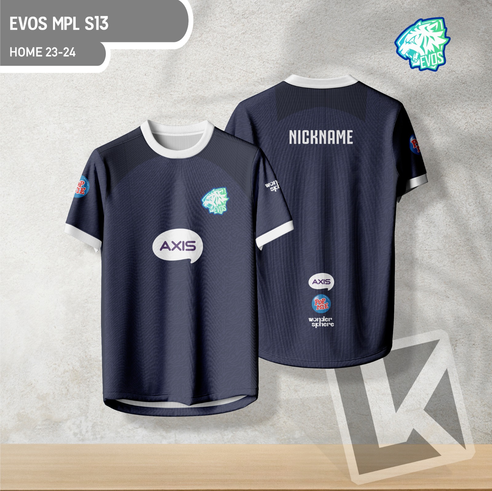 Baju Jersey EVOS MPL S 13 Home Biru Terbaru 2024 ESport Game Lazada