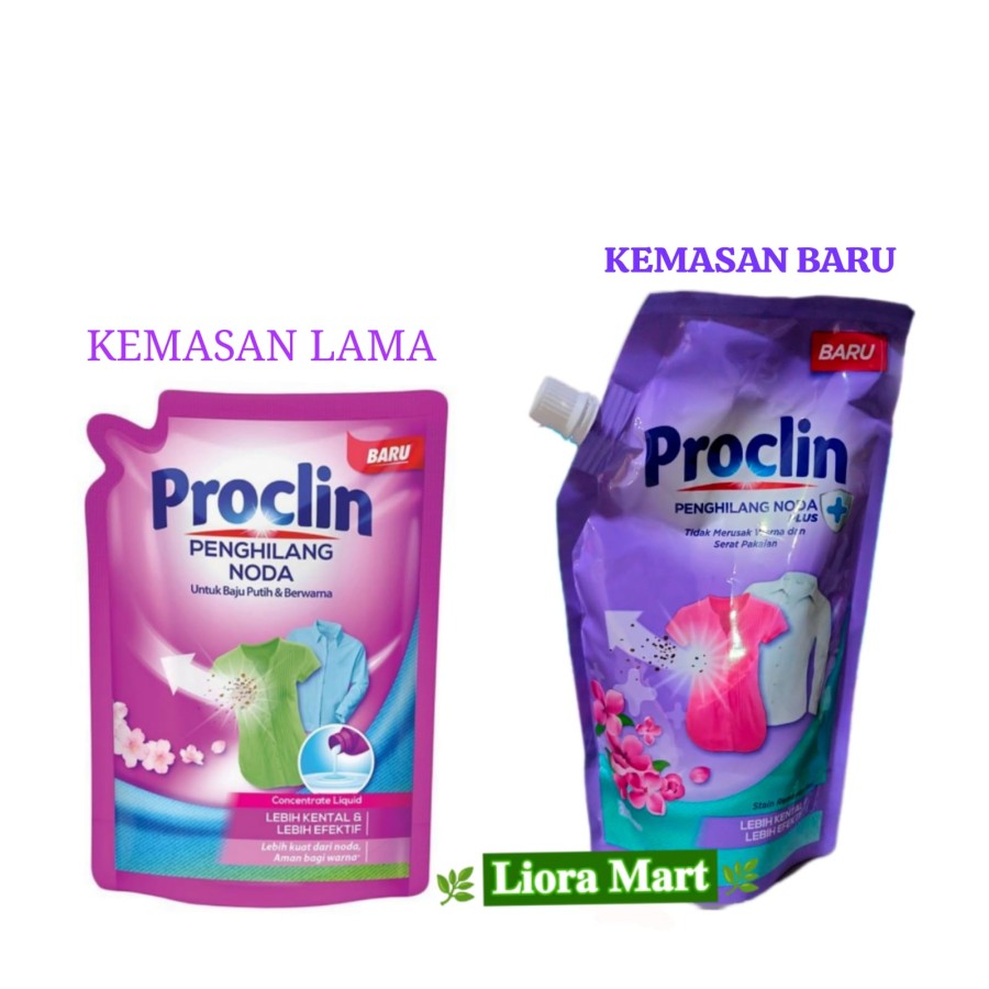 Proclin Pink Refill Botol Penghilang Noda Plus Sabun Cuci Baju