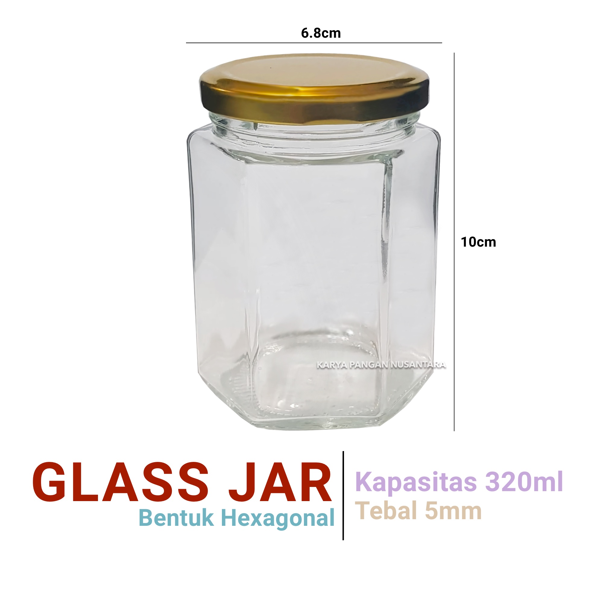 Toples Kaca Hexagonal Ml Botol Kaca Hexagon Ml Kualitas Tebal