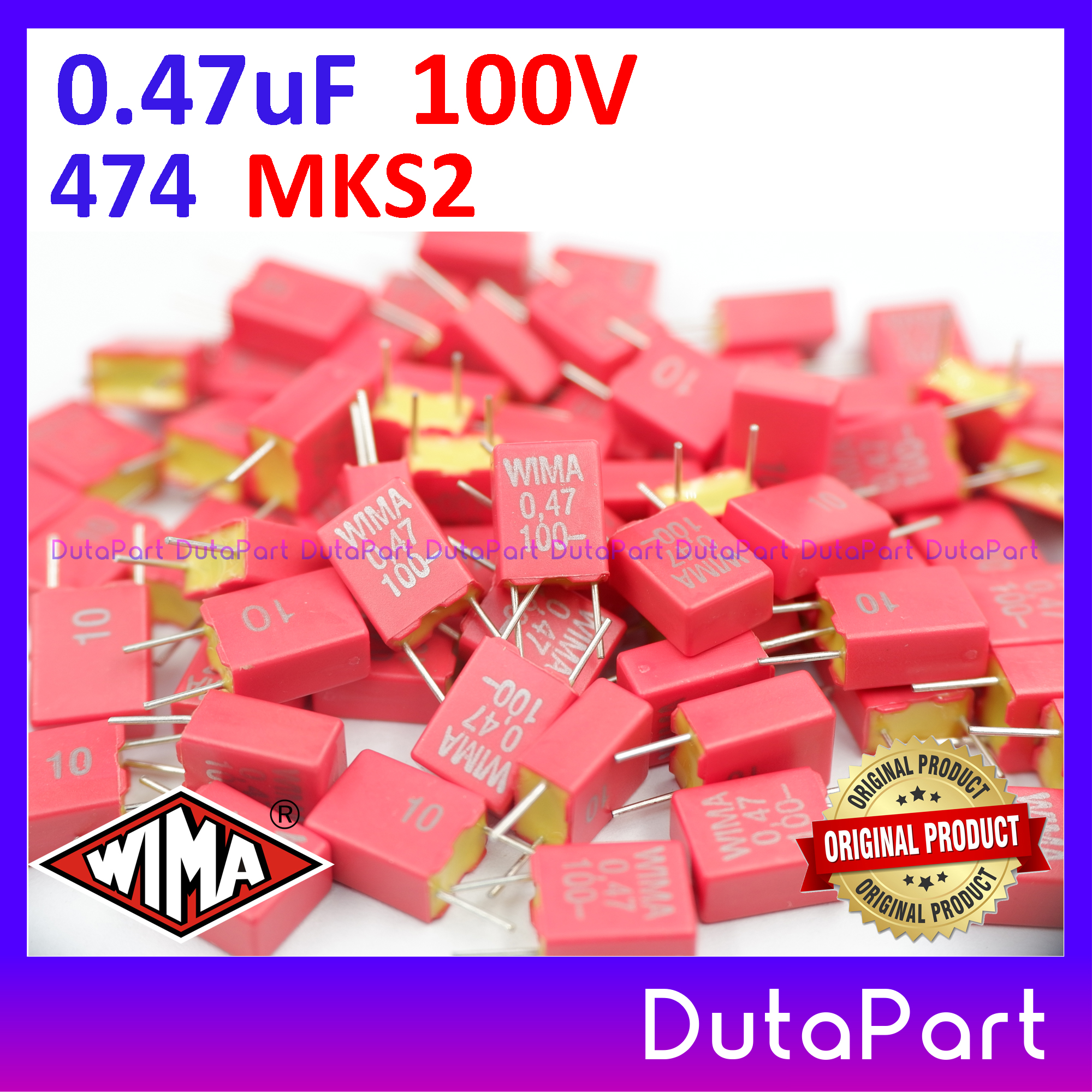 5 PCS 100V 0 47uF 474 MKS2 MKS 2 WIMA Film Capacitor Made In Germany