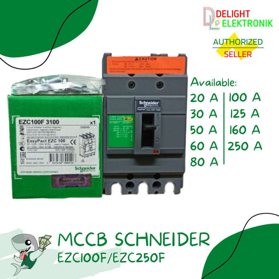 Mccb Breaker Schneider Ezc F Phase A A A A A A A