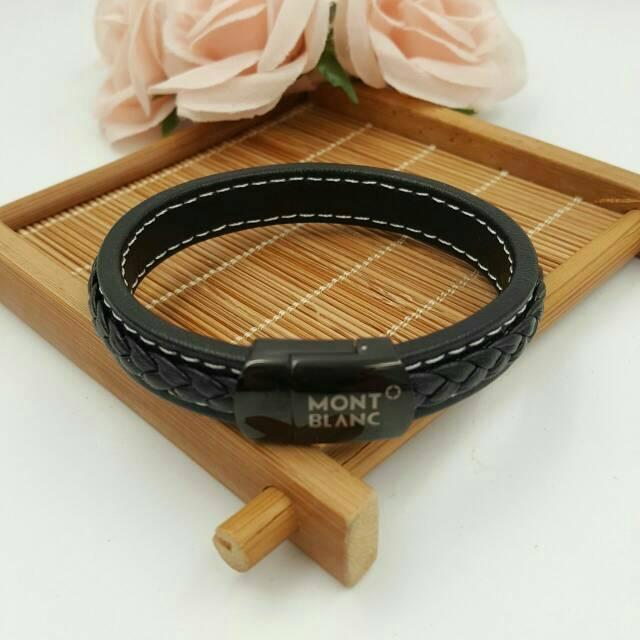 Gelang Mont blanc kulit asli tebal motif