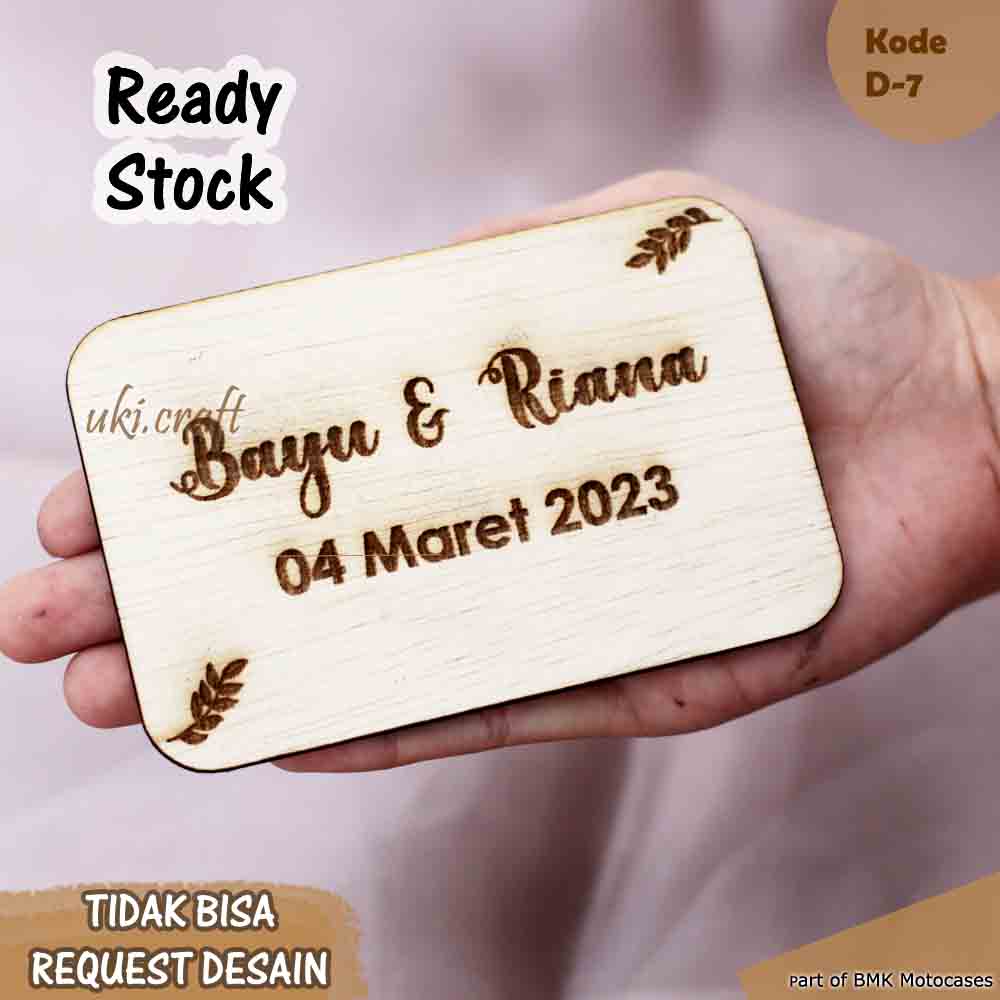 Nama Kayu Custom Decorasi Mahar Scrabbook Name Tag Kayu Nama Box