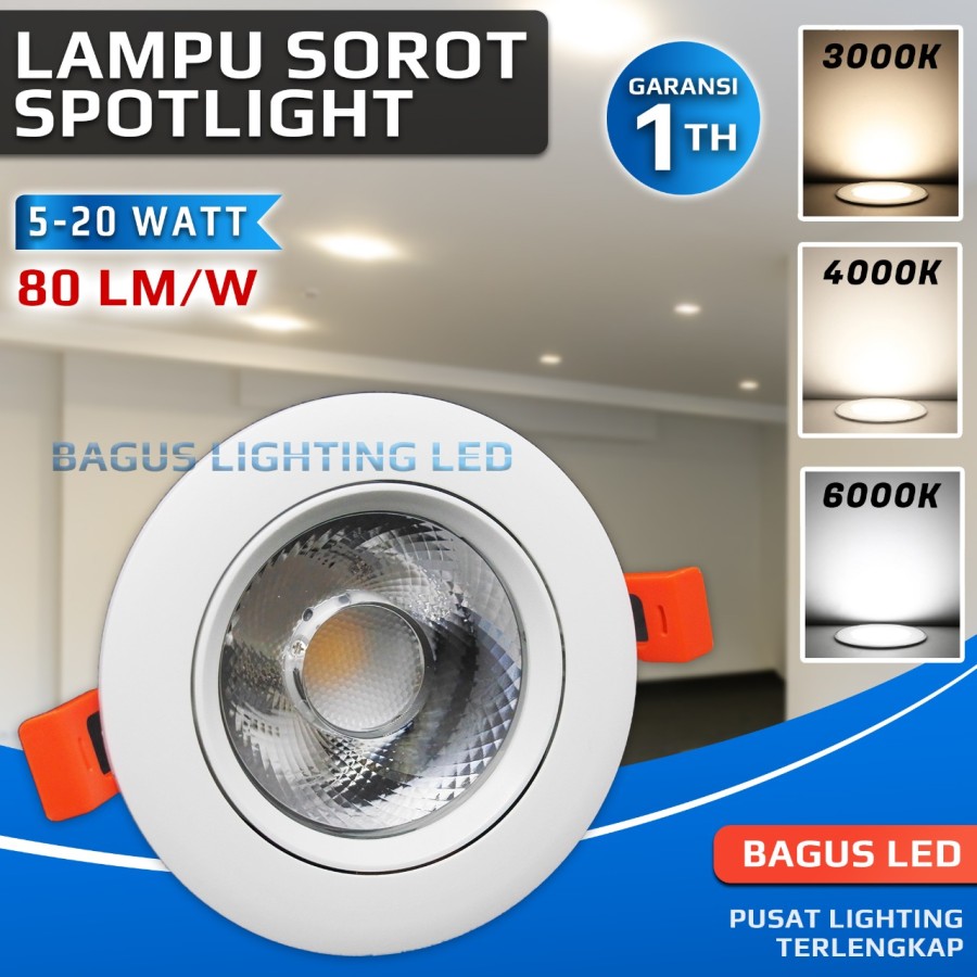 Lampu Sorot Cob Spotlight Spot Light Led Downlight Plafon W Watt