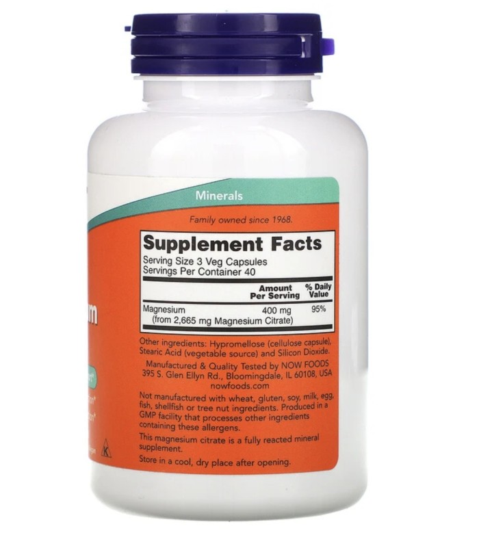 Best Seller Now Foods Magnesium Citrate Mineral Calcium Kalsium