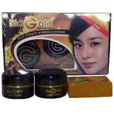Bio Gold Whitening Cream Krim Wajah Biogold 3in1 BPOM - 1 Paket