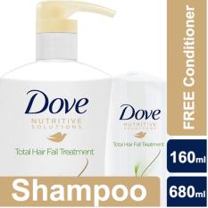 Dove Total Hair Fall Treatment Shampoo 680ml FREE Conditioner 170ml