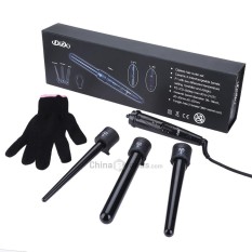 Fashion Curling Wand Interchangeable 3 Parts Clip Iron Hair Curler Set - intl