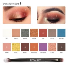 Focallure 14 Warna Warna Pearlized Eyeshadow Bubuk Mata Shadow Palet Set-Internasional