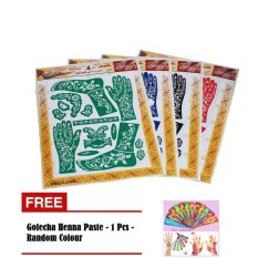Golecha Cetakan Henna Tangan Kaki - Random + Gratis Golecha Heena - 1 Pcs - Random