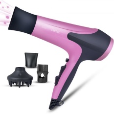 Tinggi Kualitas Jiali 3000 W 220 V 5-kecepatan Pengering Rambut Blue Light Anion Keramik Ionic Fast Styling Blow Dryer AC Motor Salon & Home Use Hair Drier + Paket Lengkap Alat (hitam) -Intl