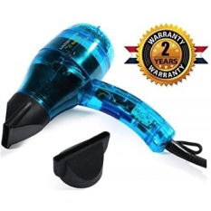 Jinri 1875 W Salon Profesional Pengering Rambut, Inframerah Hair Blow Dryer Negatif, AC Motor 2 Kecepatan dan 3 Memanas dengan Tombol Tembakan Dingin Pengering, dengan 3 Blow Dry Attachments, Etl Bersertifikat, Hitam-Intl