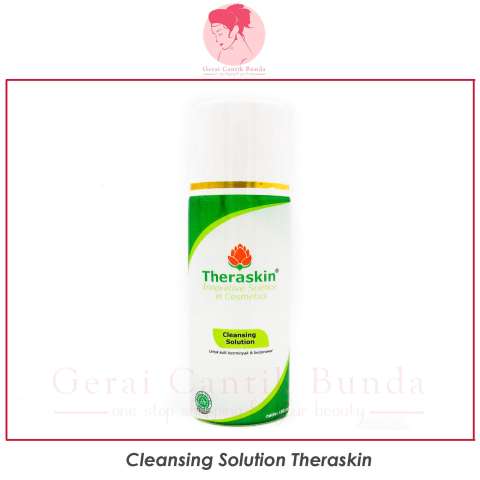 Paket perawatan kulit berjerawat dan pori-pori besar Theraskin (facial wash acne, cleansing solution, suncare oily, serum pore minimizer, krim malam acne white)- gerai cantik bunda 2