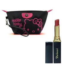 Purbasari Lipstick Color Matte 86 Free Alisha Tas Kosmetik Mini 206-Hitam
