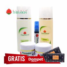 Theraskin Paket Oily/ Kulit Berminyak Untuk Atasi Bopeng / Scar + Serum A003L + GRATIS DOMPET