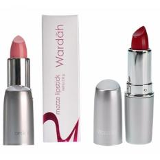 Wardah Paket Lipstick Matte No 01 Soft Pink dan Matte No 6 Dark Red