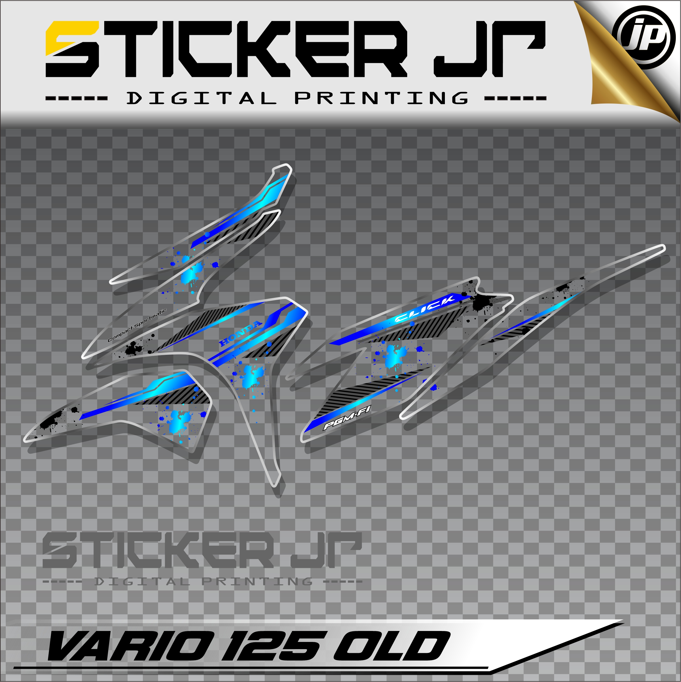 Stiker Striping Dekal Pelindung Body Aksesoris Sepeda Motor Honda Vario