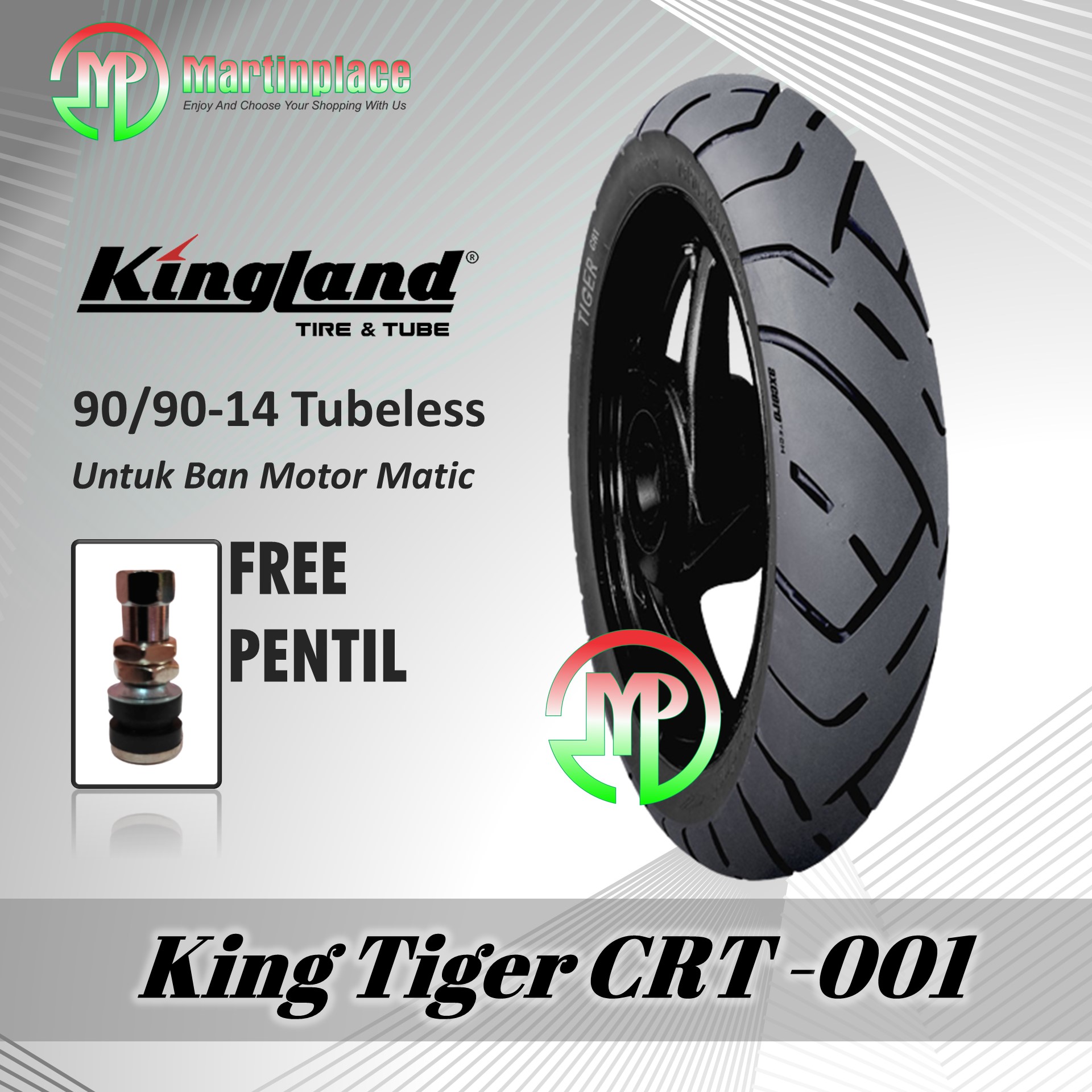 Ban Motor Tubeless Kingland Tiger Crt Ban Motor Matic Ring