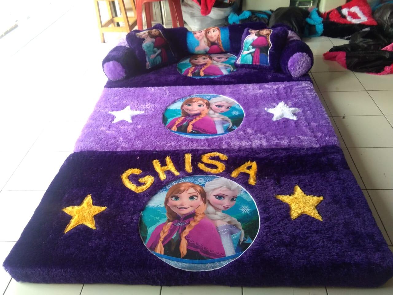 Sofabed Karakter Frozen tebal 9 cm Halus dan Tebal