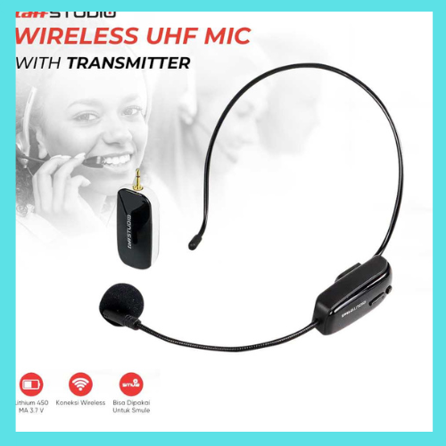 Cod Taffstudio Wireless Microphone Uhf Call Center With Transmitter Hx