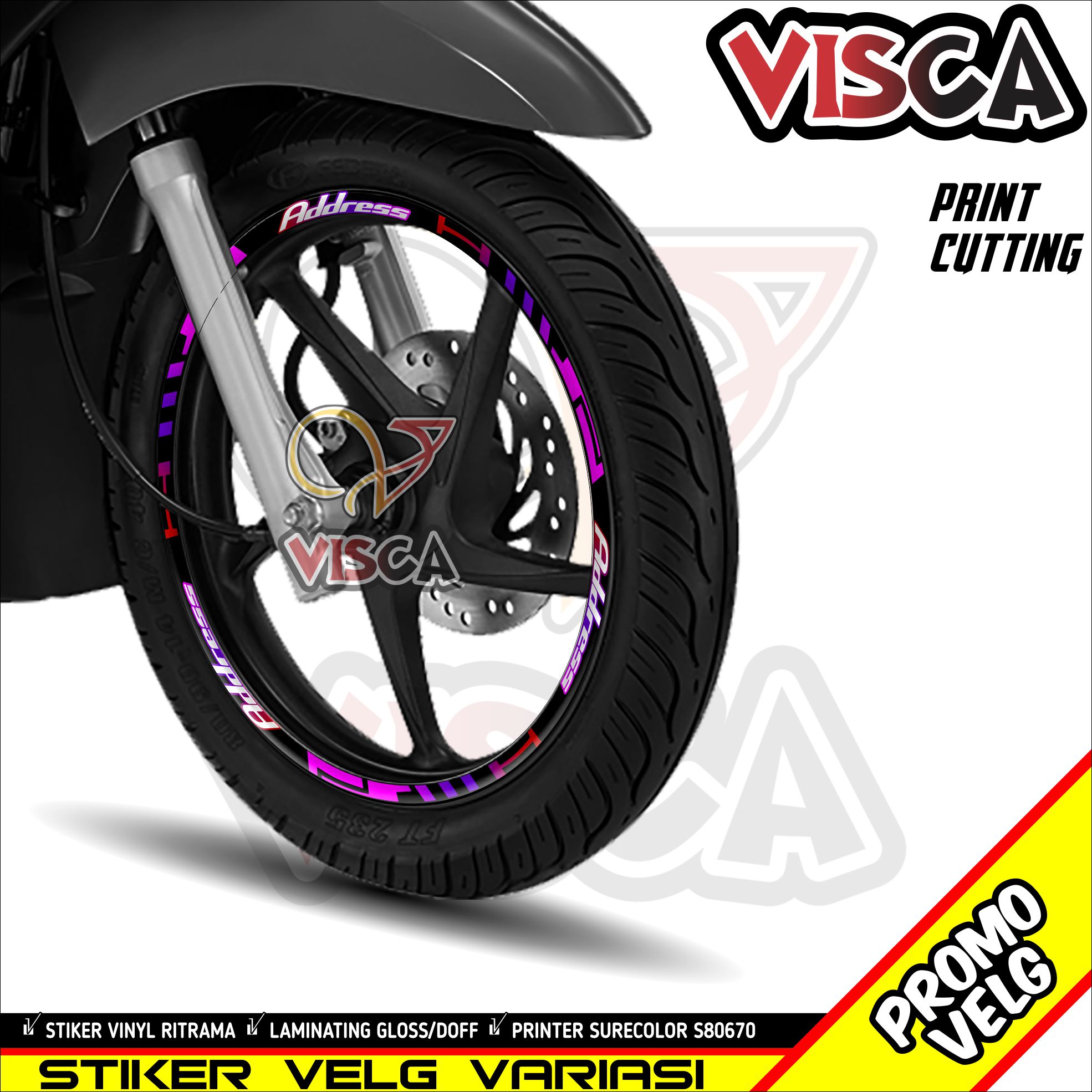 Stiker Velg List Velg Motor Stiker Velg Address Hitech Bunglon Lazada