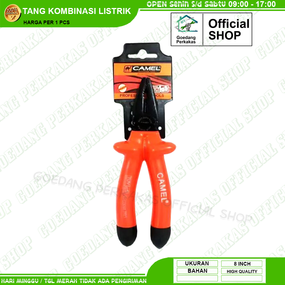 Tang Kombinasi Listrik Volt Camel Tang Potong Lancip